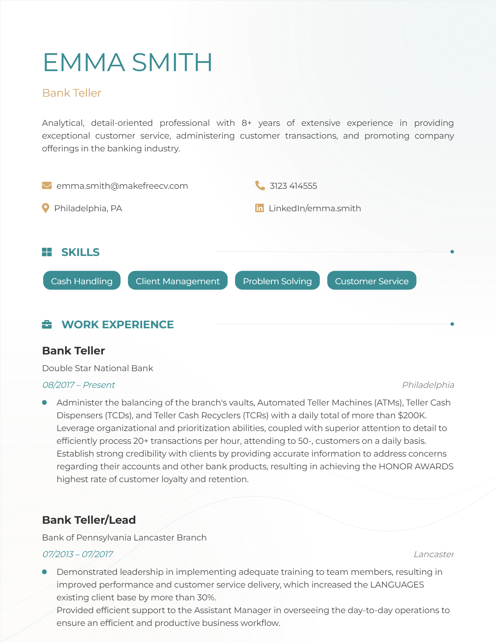 analyst resume template