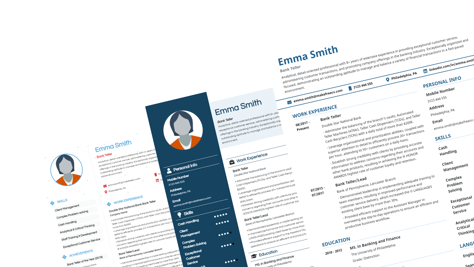 Free Resume Templates To Create Professional Modern Resumes Make 
