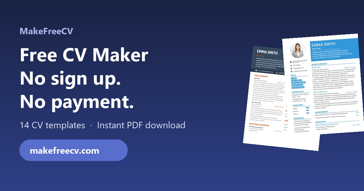 Basic CV Template – Free, Edit Online & Download PDF