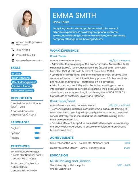 Professional CV template preview - Clean, recruiter-friendly and easy to scan
